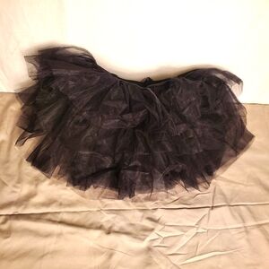 Black Toole Tutu Skirt Elastic Waist Med /Lrg Halloween Dog Farm Animal Costume